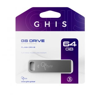 PENDRIVE GHIS 64GB GHP64M1 METAL FLASH DRIVE 2.0
